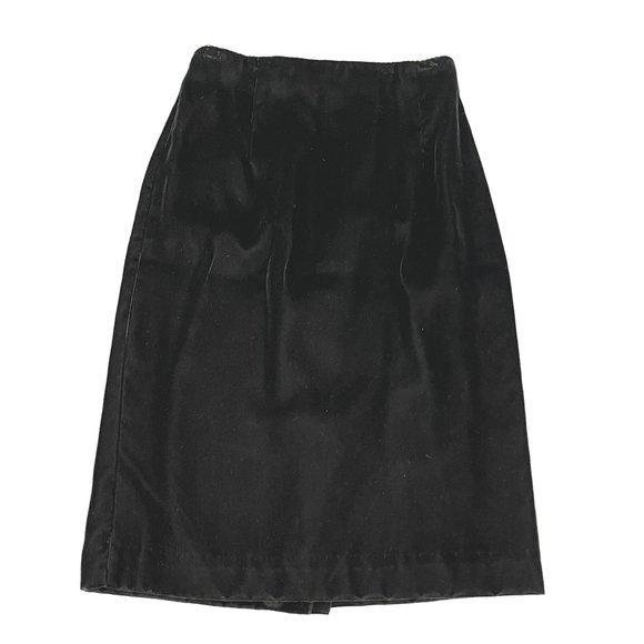 breckenridge Dresses & Skirts - Breckenridge Black Velvet Mid Skirt, Size 10 NWT
